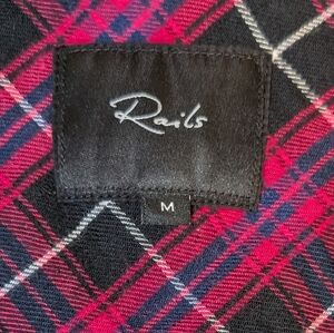 Rails Women's Dark Hot Pink and Black Plaid Button Down Shirt